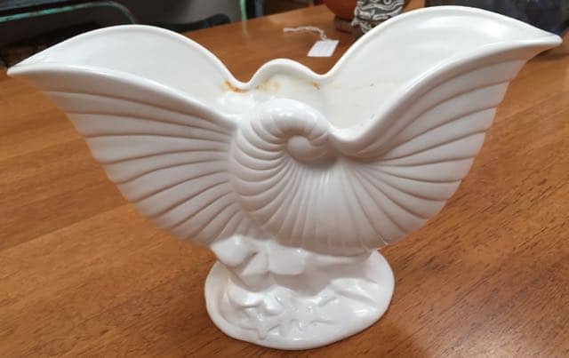Iconic Crown Lynn Nautilis Vase - Oasis Oamaru Iconic Crown Lynn Nautilis Vase - Oasis Oamaru